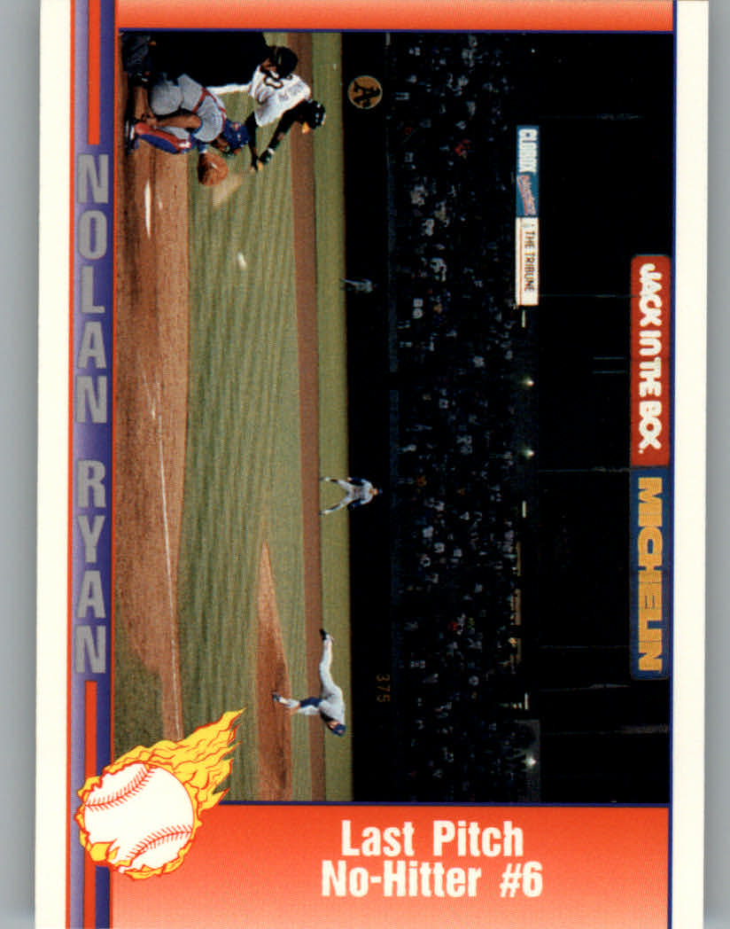 1991 Pacific Ryan Texas Express I #63 Nolan Ryan/Last Pitch No-Hitter Number 6