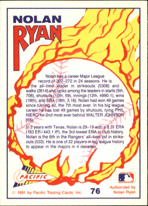 B0005- 1991-92 Pacific Ryan Texas Express Baseball -You Pick- 15+ FREE US SHIP - Picture 147 of 431