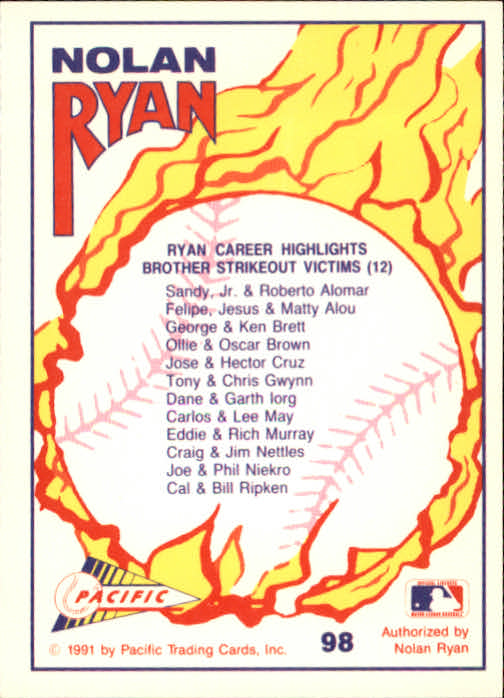 B0005- 1991-92 Pacific Ryan Texas Express Baseball -You Pick- 15+ FREE US SHIP - Picture 189 of 431