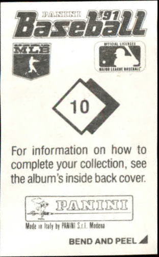 1991 Panini Stickers #10 Craig Biggio back image