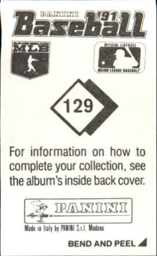 1991 Panini Stickers #129 Barry Larkin back image