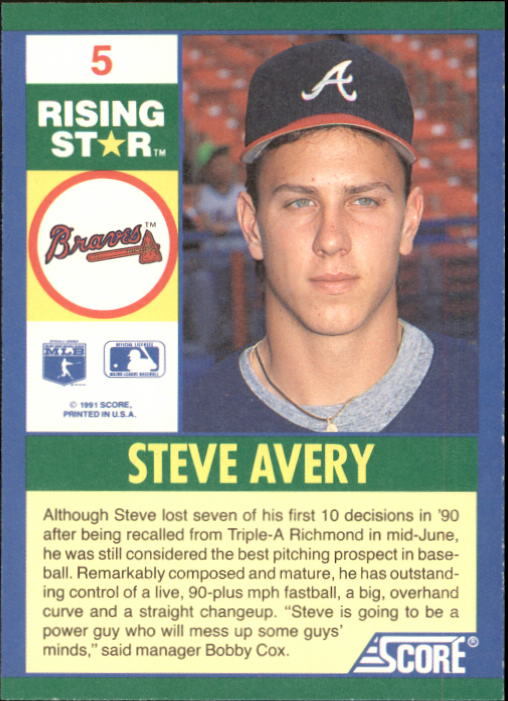 1990 Classic Update #T4 Steve Avery - NM-MT