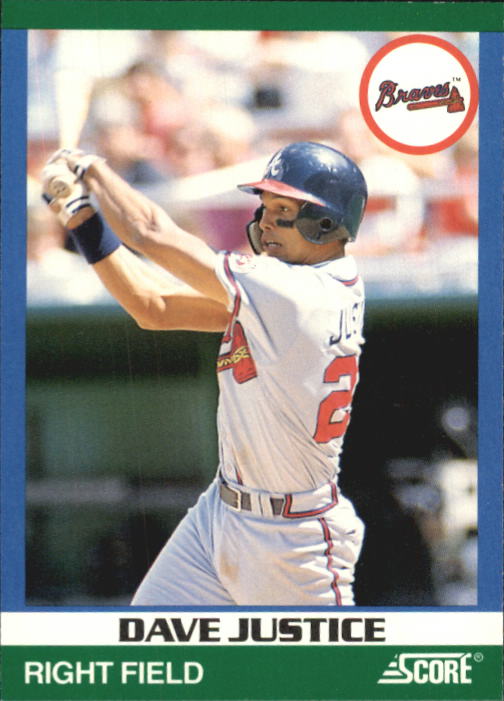 1991 Score 100 Rising Stars #45 Dave Justice
