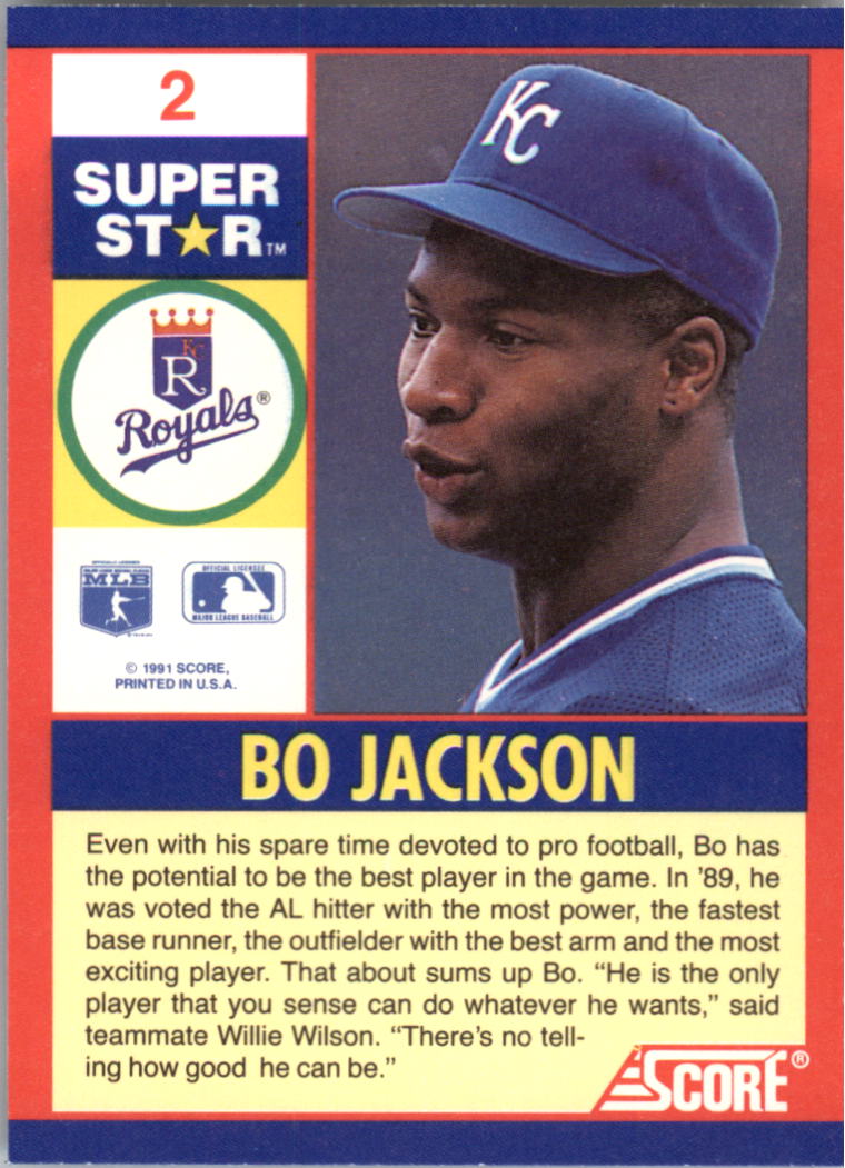 1991 Score 100 Superstars #2 Bo Jackson back image
