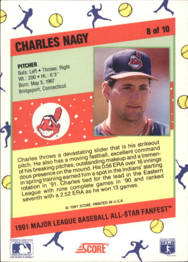 1991 Score All-Star Fanfest #8 Charles Nagy back image