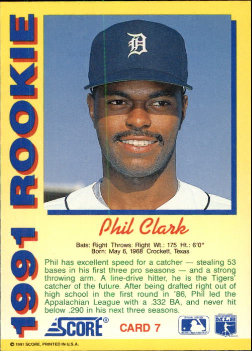 1991 Score Rookies Baseball (Pick Card From List) C126 09-22 - Picture 15 of 81