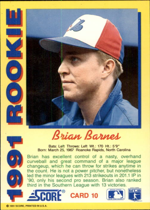 1991 Score Rookies Baseball (Pick Card From List) C126 09-22 - Picture 21 of 81