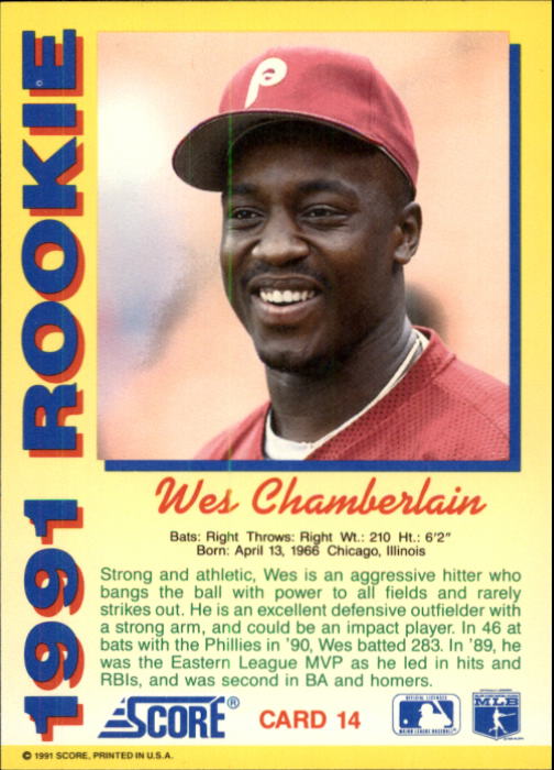 1991 Score Rookies Baseball (Pick Card From List) C126 09-22 - Picture 29 of 81