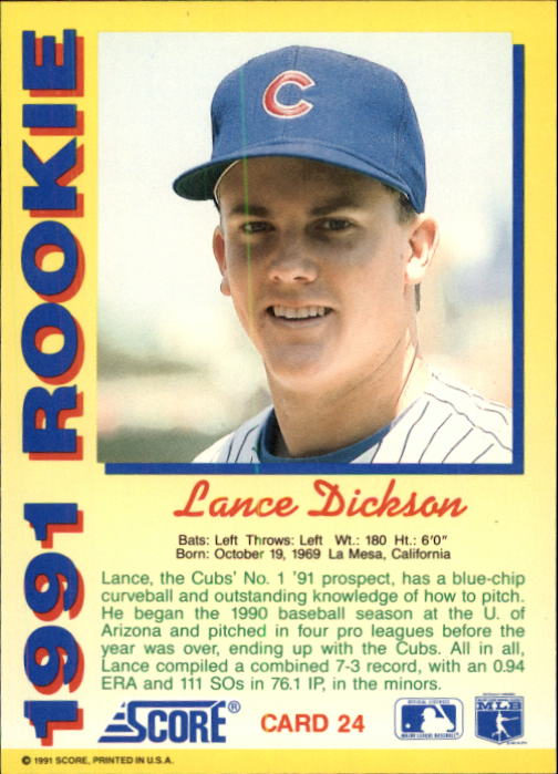 1991 Score Rookies Baseball (Pick Card From List) C126 09-22 - Picture 49 of 81