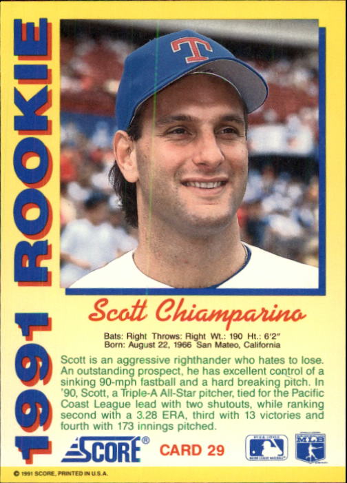 1991 Score Rookies Baseball (Pick Card From List) C126 09-22 - Picture 59 of 81