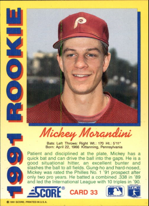 1991 Score Rookies Baseball (Pick Card From List) C126 09-22 - Picture 67 of 81