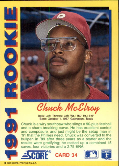 1991 Score Rookies Baseball (Pick Card From List) C126 09-22 - Picture 69 of 81