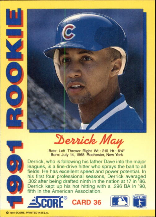 1991 Score Rookies Baseball (Pick Card From List) C126 09-22 - Picture 73 of 81