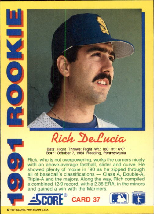 1991 Score Rookies Baseball (Pick Card From List) C126 09-22 - Picture 75 of 81