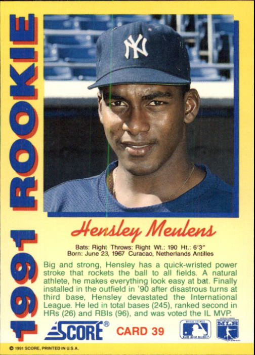 1991 Score Rookies Baseball (Pick Card From List) C126 09-22 - Picture 79 of 81