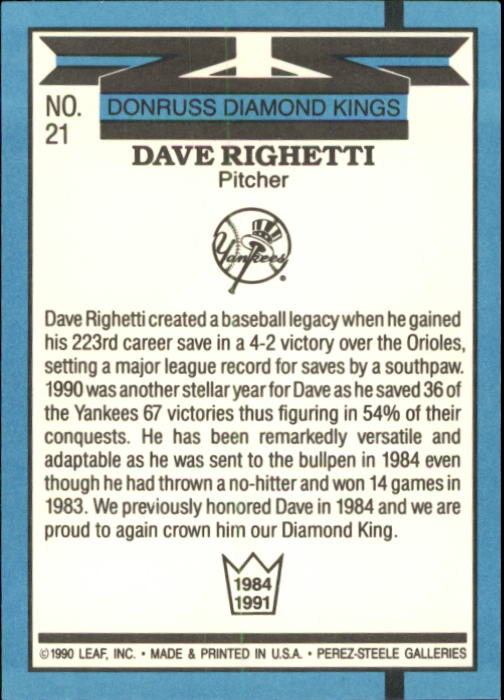B2608- 1991 Donruss Baseball Card #s 1-248 +Rookies -You Pick- 15+ FREE US SHIP - Picture 43 of 491