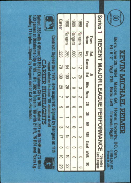 B2608- 1991 Donruss Baseball Card #s 1-248 +Rookies -You Pick- 15+ FREE US SHIP - Picture 155 of 491