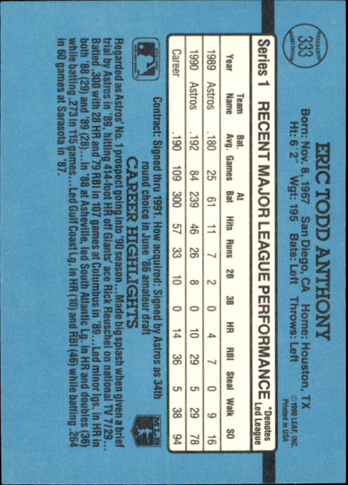B2608- 1991 Donruss Baseball Karten 249-497 + Rookies -du Pick- 15 + Kostenlose - Bild 171 von 491