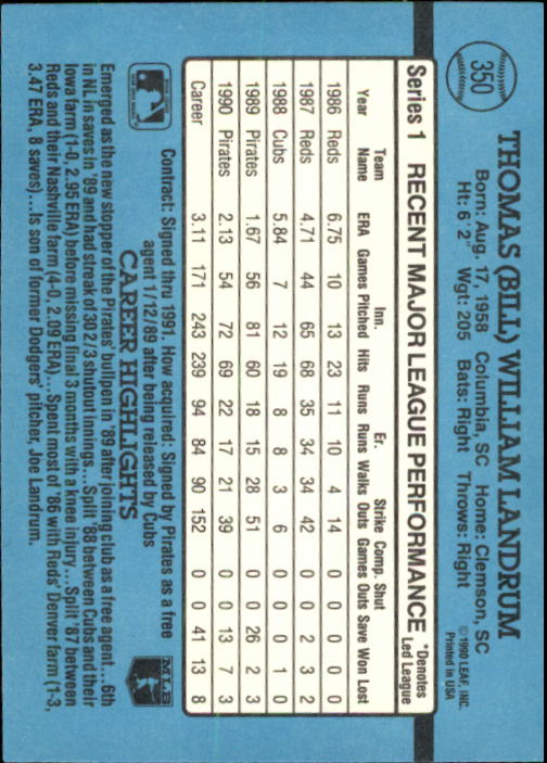 B2608- 1991 Donruss Baseball Karten 249-497 + Rookies -du Pick- 15 + Kostenlose - Bild 205 von 491