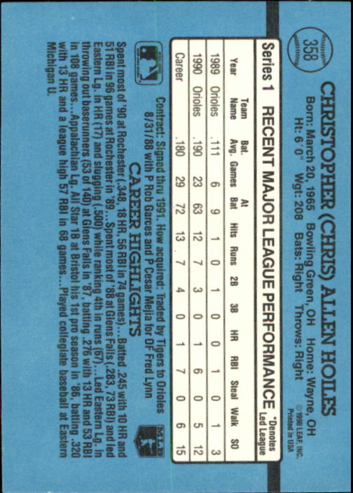 B2608- 1991 Donruss Baseball Karten 249-497 + Rookies -du Pick- 15 + Kostenlose - Bild 221 von 491