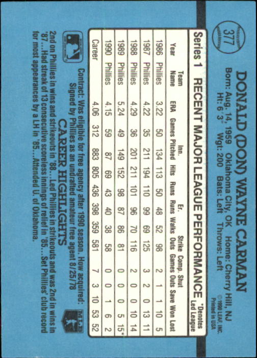 B2608- 1991 Donruss Baseball Karten 249-497 + Rookies -du Pick- 15 + Kostenlose - Bild 259 von 491