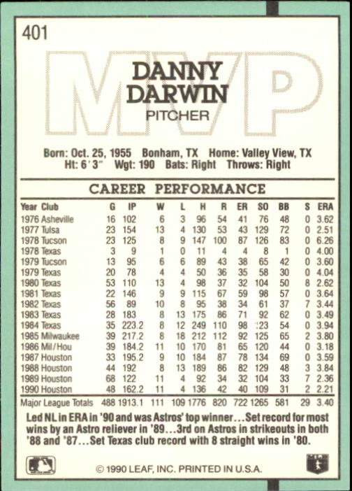 B2608- 1991 Donruss Baseball Karten 249-497 + Rookies -du Pick- 15 + Kostenlose - Bild 305 von 491