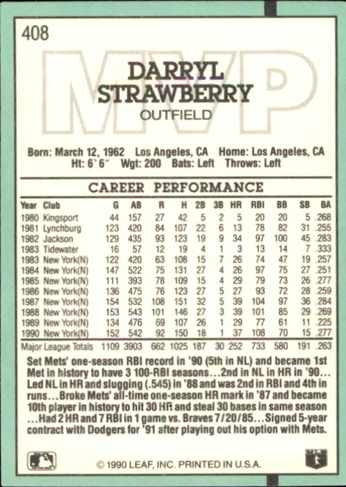 B2608- 1991 Donruss Baseball Karten 249-497 + Rookies -du Pick- 15 + Kostenlose - Bild 319 von 491