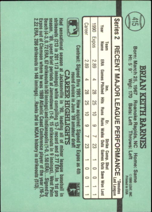 B2608- 1991 Donruss Baseball Karten 249-497 + Rookies -du Pick- 15 + Kostenlose - Bild 333 von 491