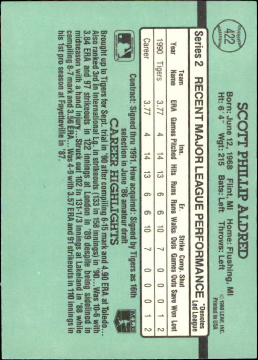 B2608- 1991 Donruss Baseball Karten 249-497 + Rookies -du Pick- 15 + Kostenlose - Bild 347 von 491