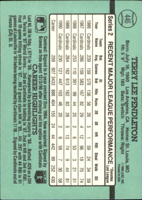 B2608- 1991 Donruss Baseball Karten 249-497 + Rookies -du Pick- 15 + Kostenlose - Bild 395 von 491