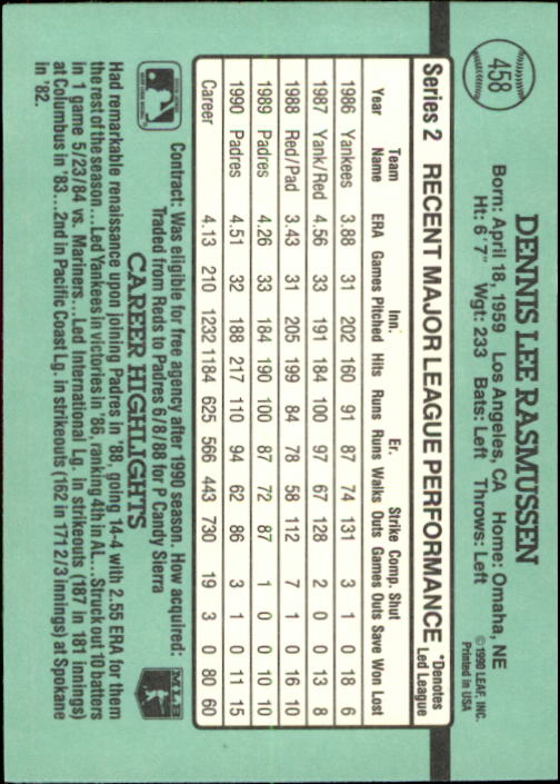 B2608- 1991 Donruss Baseball Karten 249-497 + Rookies -du Pick- 15 + Kostenlose - Bild 419 von 491