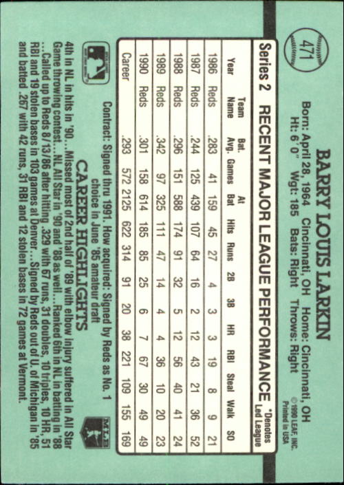 B2608- 1991 Donruss Baseball Karten 249-497 + Rookies -du Pick- 15 + Kostenlose - Bild 445 von 491