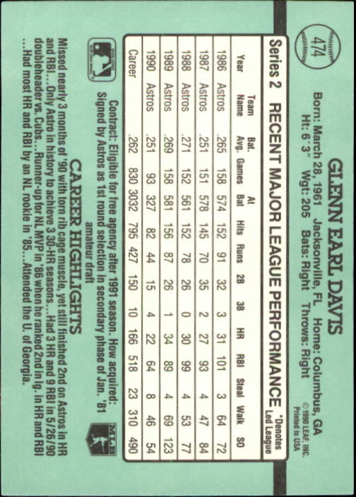 B2608- 1991 Donruss Baseball Karten 249-497 + Rookies -du Pick- 15 + Kostenlose - Bild 451 von 491