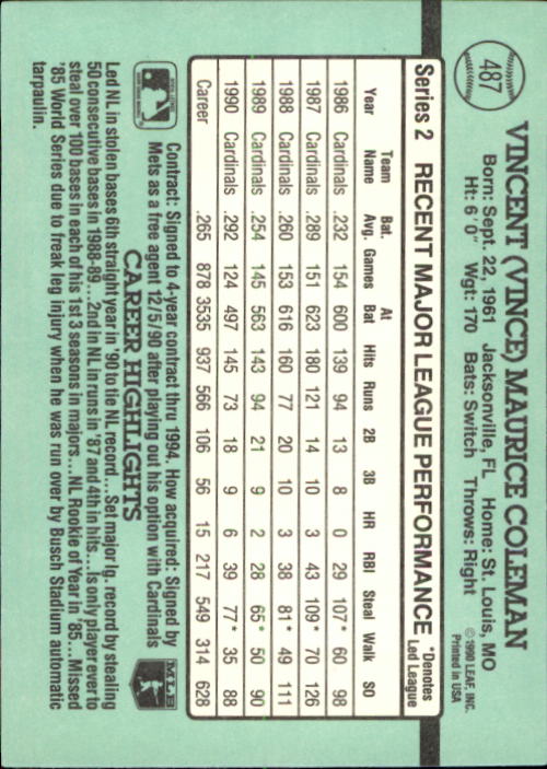 B2608- 1991 Donruss Baseball Karten 249-497 + Rookies -du Pick- 15 + Kostenlose - Bild 475 von 491