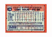 1991 Topps Micro #26 Luis Sojo UER/(Born in Barquisimento&/not Carqui back image
