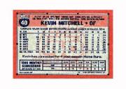 1991 Topps Micro #40 Kevin Mitchell back image