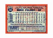 1991 Topps Micro #44 Mike Felder back image