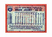 1991 Topps Micro #47 Brook Jacoby back image