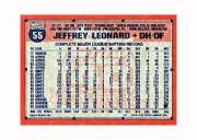1991 Topps Micro #55 Jeffrey Leonard back image