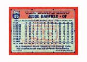 1991 Topps Micro #85 Jesse Barfield back image
