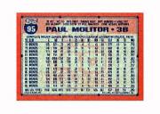 1991 Topps Micro #95 Paul Molitor back image