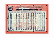 1991 Topps Micro #104 Don Robinson back image
