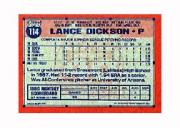 1991 Topps Micro #114 Lance Dickson RC back image
