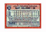 1991 Topps Micro #190 Matt Williams back image