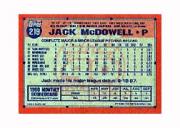 1991 Topps Micro #219 Jack McDowell back image