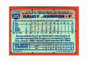 1991 Topps Micro #225 Randy Johnson back image