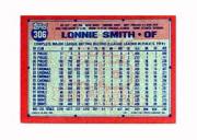 1991 Topps Micro #306 Lonnie Smith COR/(135 games in '90) back image
