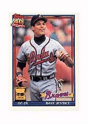 1991 Topps Micro #329 David Justice UER