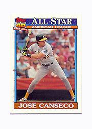 1991 Topps Micro #390 Jose Canseco AS