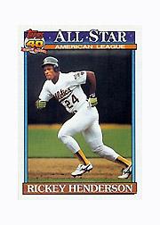 1991 Topps Micro #391 Rickey Henderson AS